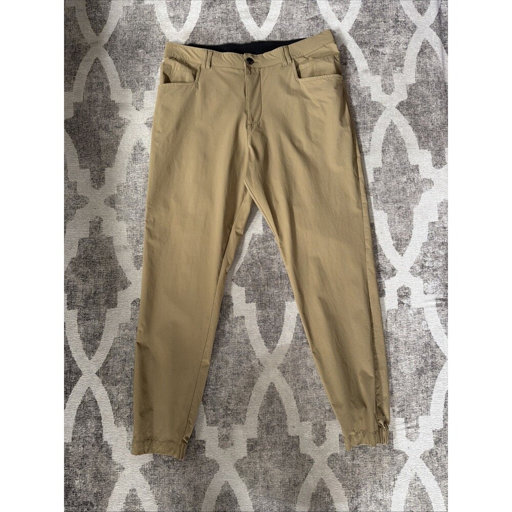 BYLT Premium Basics Ace Jogger Pants Men's 33 Tan Nylon Performance Stretch